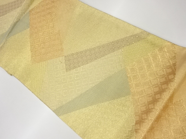 佐賀錦切り嵌め風菱尽くし模様織出し袋帯